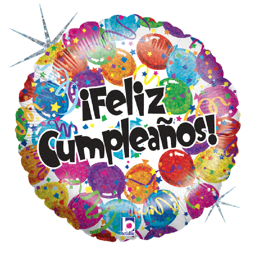 [G86866H-P] Feliz Cumpleanos Globos 18" - Grabo