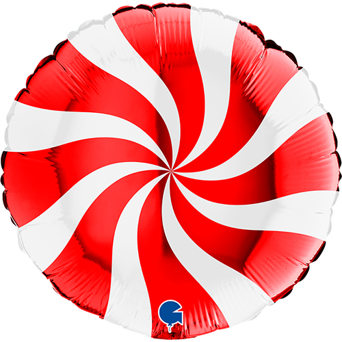 [GG01808WHR-P] Rond Swirly White Red 18" - Grabo