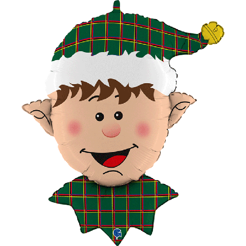 [GG72038-P] Tartan Elf Head 32" - Grabo