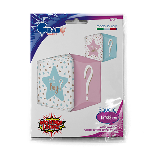 [GG74009-P] Square 15″ Gender Reveal – Grabo