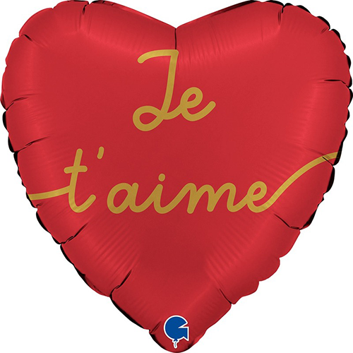 [GG78217-P] 1 Alu Je t'aime 18" Forme Coeur - Grabo FDS