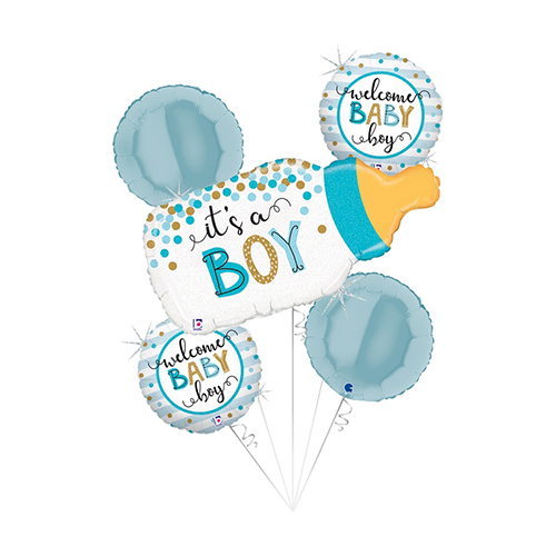 [GSET25136GH-P] Set Confetti Bottle Boy - Grabo