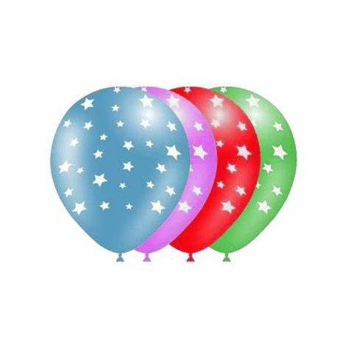 [11243*8] 8 Ballons Hg112 Imprimé Tat Etoiles Assortie 12" - Balloonia