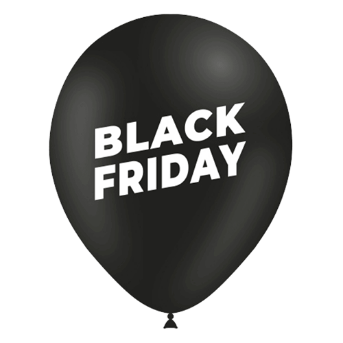 [112p41120*8] 8 Ballons Hg112 Noir Black Friday 12" - Balloonia