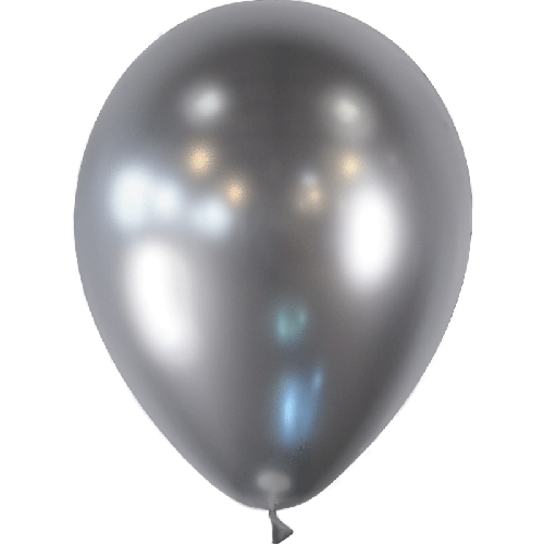 [HG112-10B02] 10 Ballons  12" Argent Brillant - Balloonia