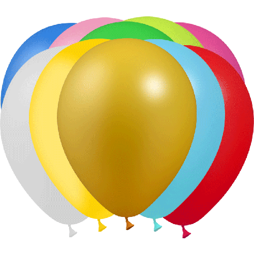 [HG112M-50] 50 Ballons 12" Metal Assortis - Balloonia