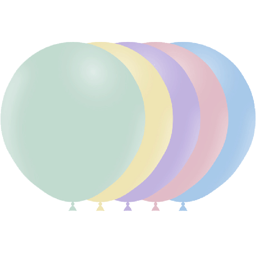 [HG118-25T] 25 Ballons 18" Pastel Matte Assortiment - Balloonia