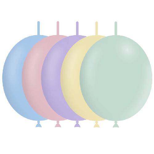 [HG12L-50T] 50 Ballons Deco Link 12" Pastel Assortie - Balloonia