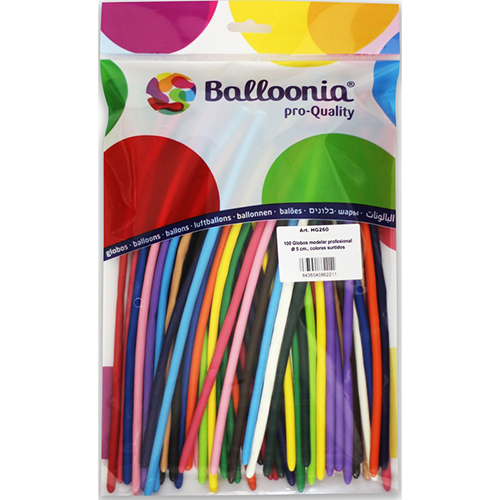 [HG260] 100 Ballons À Modeler 260 Assortis - Balloonia