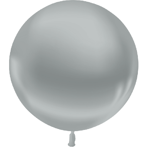 [HG3-M93] 1 Latex  Metal Argent 3' (90Cm) Vrac - Balloonia