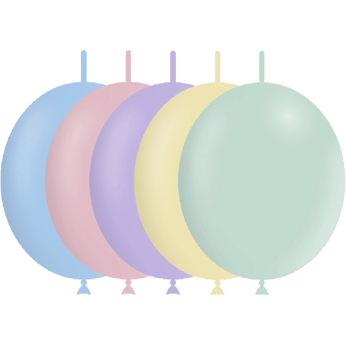 [HG6LT] 100 Bal Déco Link 6" Pastel Matte AST - Balloonia