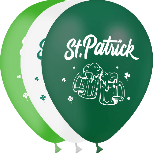 [U15001] 10 Bal Latex Hg112 St-Patrick (1F) -Balloonia