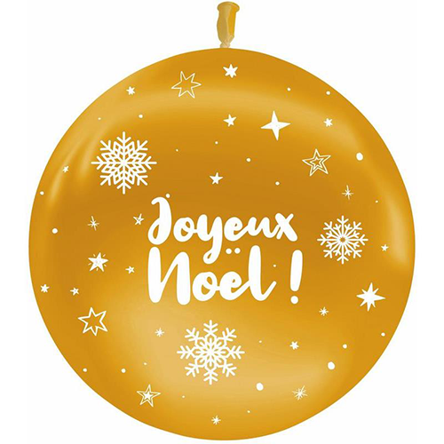 [U35011M94-FR] 1 Bal 86cm Joyeux Noël Or Air