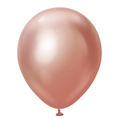 [11250072] 12" Mirror Balloons Rose Gold 50ct - Kalisan