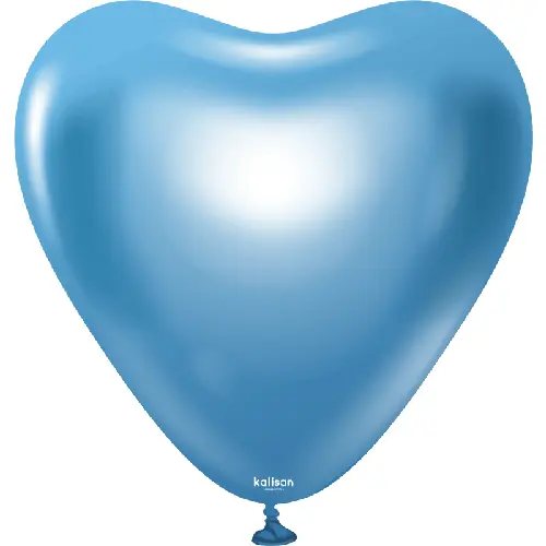 [11350053] 12"  Heart Mirror Blue Latex 25ct - Kalisan FDS