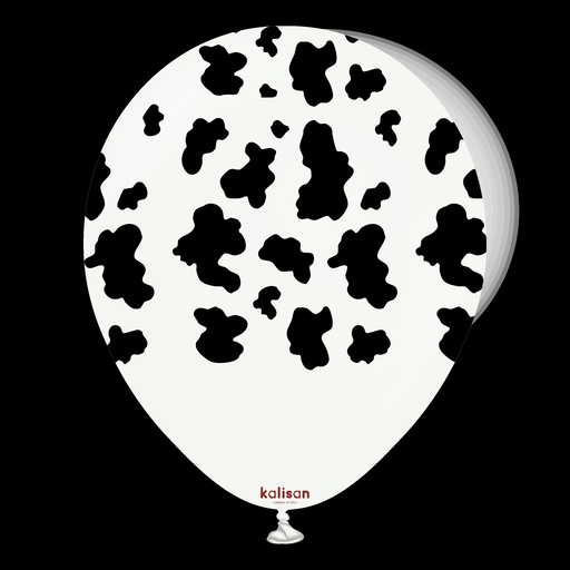 [21254793] 12"  White Imprimé Vache 25 Bal- Kalisan