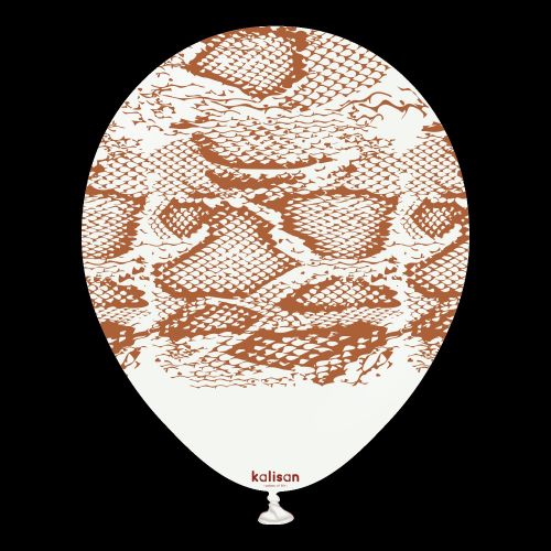 [21257293] 12"  White Imprimé Safari Snake 25 Bal- Kalisan