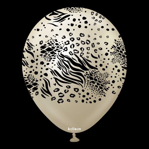 [21257513-FR] 12"  MIRROR WHITE GOLD imprimé SAFARI MUTANT 25ct - Kalisan