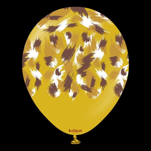[21258233-FR] 12"  Mustard Imprimé Safari Savanna 25 Bal- Kalisan