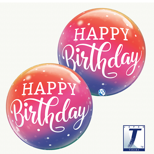 [TK00011] Bubble Birthday Ombre And Dots 22" - Takarakosan