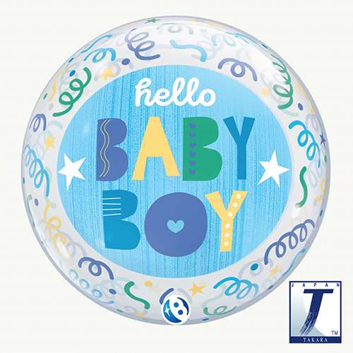 [TK00034-FR] Bubble Baby Boy Streamers 22" - Takarakosan
