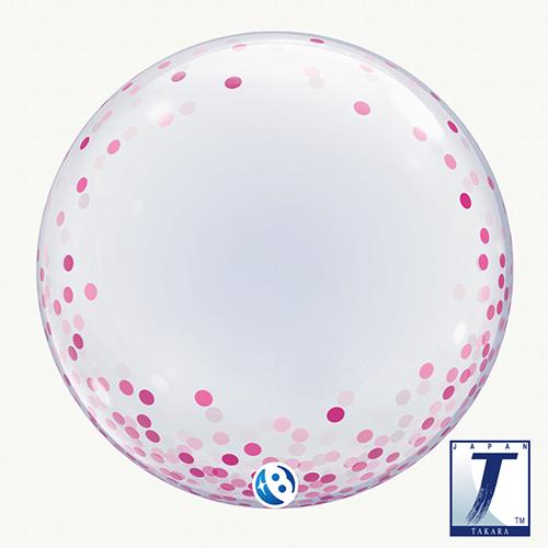 [TK00045] Bubble Deco Pink Confetti Dots 24" - Takarakosan