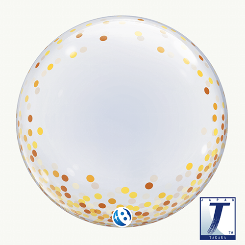 [TK00046] Bubble Deco Gold Confetti Dots 24" - Takarakosan