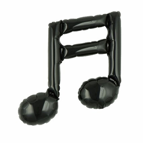 [TK0201910857] Note De Musique Double Noir/Black Sans Valve 9" Alu - TakaraKosan
