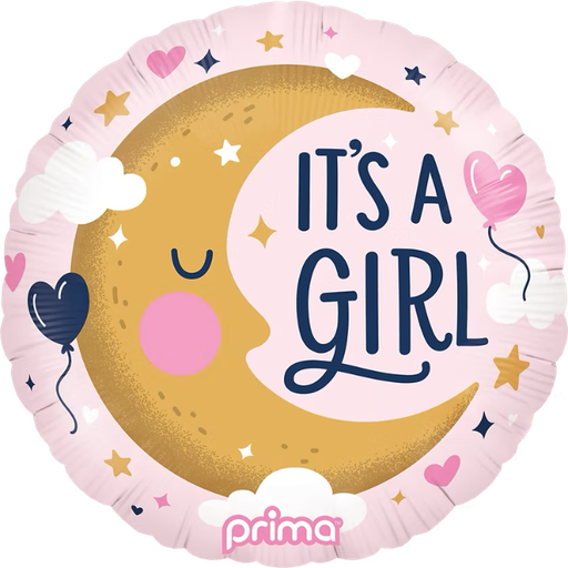 [PF-0058-18-FR] 1 Alu 18" It's a Girl Moon - Prima