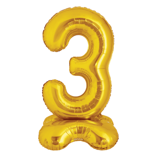 [PF-GDST3-40] 1 alu 40" Gold Standing number '3' - Prima
