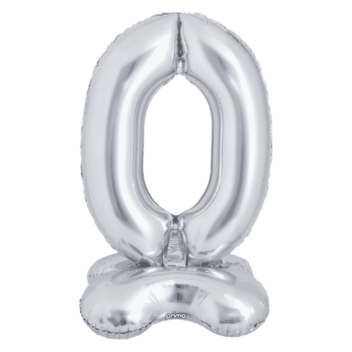[PF-SVST0-40] 1 alu 40" Silver Standing Number '0' - Prima