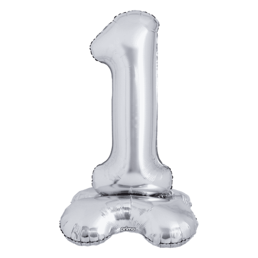 [PF-SVST1-40] 1 alu 40" Argent Standing Chiffre '1' - Prima