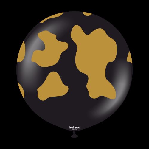[22459557-FR] 24"  Safari Country Cow Noir imp Or 1 Bal- Kalisan
