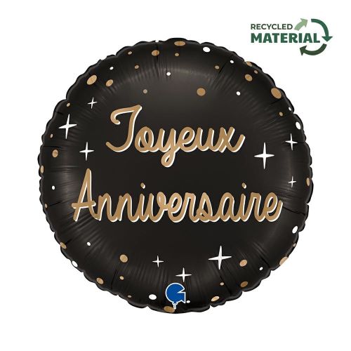 [GG78234-P-FR] Joyeux Anniv Sparkling 18" - Grabo 