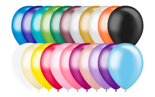 [HG95-24M] 24 Ballons 11" Métal Assortie 