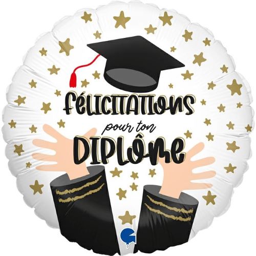 [GG78103-P-FR] 1 Alu 18" Félicitation pour ton diplôme - Grabo
