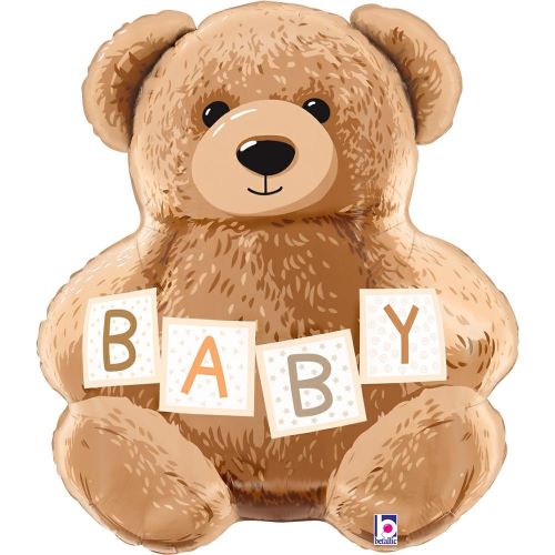 [G25548-P] 1 Alu 24" Bébé Ours en peluche Forme - Grabo 