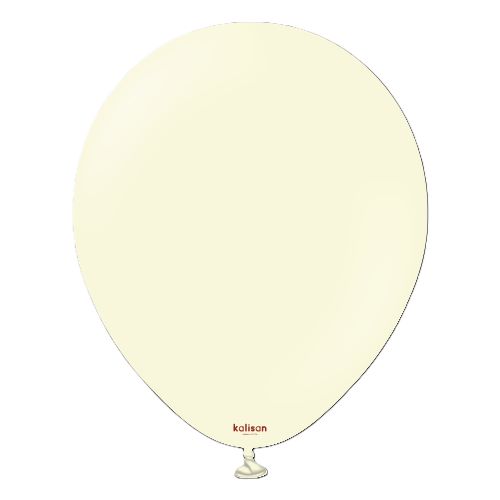 [11230081] 12" Macaron Pale Yellow 100ct - Kalisan