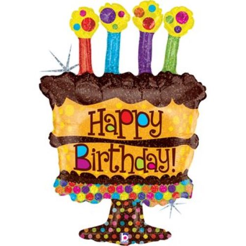 [G85675H-P] Chocolate Birthday Cake 34" Holo - Grabo - FDS