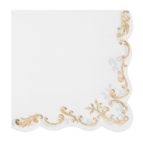 [SP33-103-008] Lot De 12 Serviettes 33x33cm Blanche 