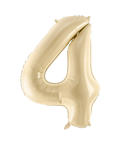 [FB230P-4-013] 1 Alu Chiffre "4" Beige 28" ( 72cm ) 