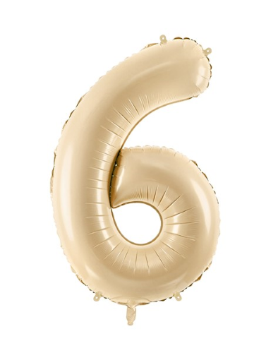 [FB230P-6-013] 1 Alu Chiffre "6" Beige 28" ( 72cm ) 