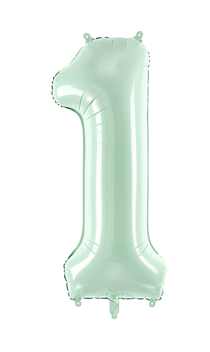 [FB230G-1-012] 1 Alu Chiffre "1" vert 28" ( 72cm )