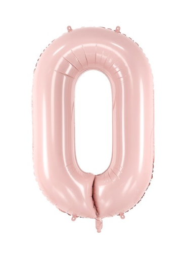[FB230P-0-081J] 1 Alu Chiffre "0" Rose clair 28" ( 72cm ) 