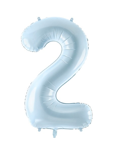 [FB230P-2-001J] 1 Alu Chiffre "2" Bleu ciel 28" ( 72cm ) 