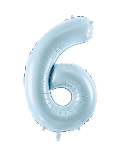 [FB230P-6-001J] 1 Alu Chiffre "6" Bleu ciel 28" ( 72cm )