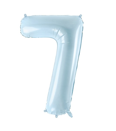 [FB230P-7-001J] 1 Alu Chiffre "7" Bleu ciel 28" ( 72cm ) 