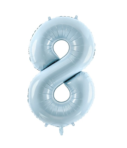 [FB230P-8-001J] 1 Alu Chiffre "8" Bleu ciel 28" ( 72cm )  