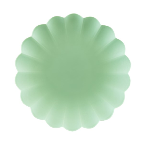 [TPL1-109] Lot De 4 Assiettes 22cm Vert (Plastique recyclable) 