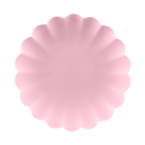 [TPL1-081] Lot De 4 Assiettes 22cm Rose (Plastique recyclable)